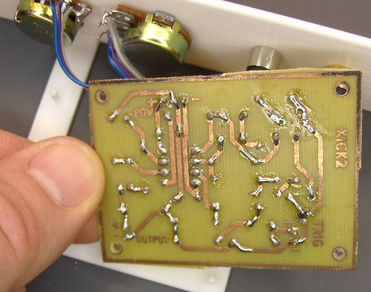 Back of soldered PCB