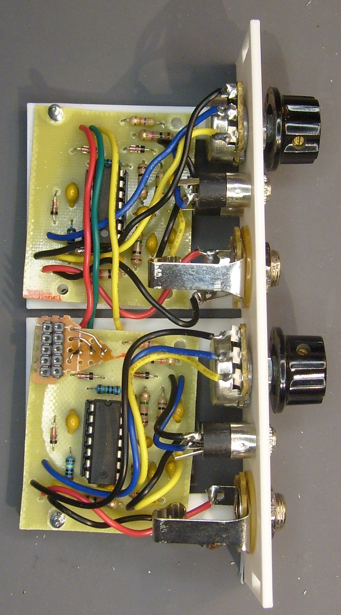 Side view of the assembled module